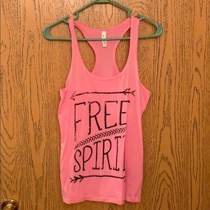 Pink boutique tank top medium